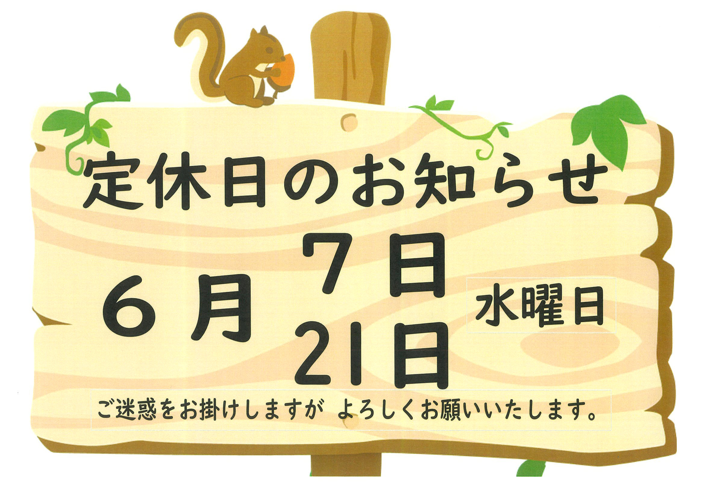 6月定休日のお知らせ＆紫陽花