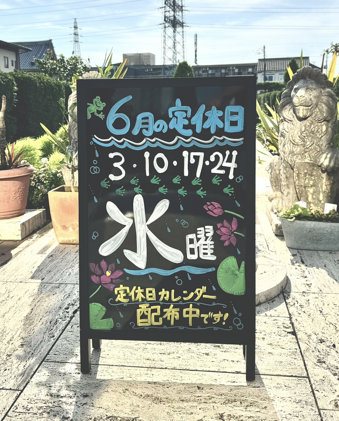6月の定休日のお知らせ